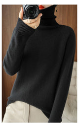 Damen Rollkragenpullover – Schwarz