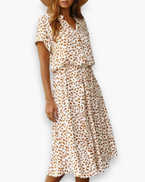 Damen Trendiges Fließendes Kleid | Sommerkleider – Khaki