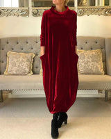 Lei™ - Elegantes Winterkleid mit Taschen – Rot