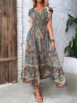 Nette – Stilvolles Boho-Maxikleid – Mehrfarbig