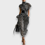 Selena – Maxikleid aus Chiffon – Schwarz