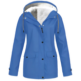 Elvira | Fleecegefütterter Regenmantel für Damen – Blau