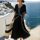 Rimgaile - Elegantes Kleid Mit Schmeichelnder Taille – Schwarz