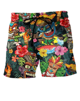 Herren Trendige Graffiti Badeshorts | Bequem und Schnell Trocknend – Braun