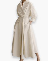 Damen Elegantes Sommerkleid | Perfekte Passform Maxi Dress – Beige