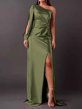 Elisa - Elegantes und Anspruchsvolles Kleid – Olivgrün