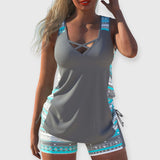 Wendy | Tribal Tankini Set – Mehrfarbig