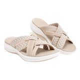 Nora | Konturiertes Fußbett Fußgewölbestütze Sandalen – Beige
