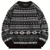 Henry | Vintage Isländischer Pullover – Schwarz