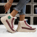 Nicolette – Schneestiefel aus Samt – Burgundisch