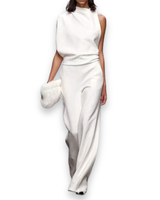 Damen Eleganter Jumpsuit | Festlich Sommer – Weiß