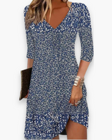 Damen Lässiges Bedrucktes Sommerkleid | Midi – Blau