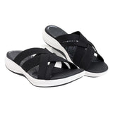 Nora | Konturiertes Fußbett Fußgewölbestütze Sandalen – Schwarz