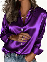 Kelina – Langärmliges Hemd Mit Knöpfen – Purple