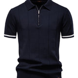 Lukas | Das vielseitige Strickpolo für Männer – Marineblau