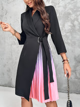 Elfrida | Elegantes Blazer-Kleid mit Gradient-Print – Schwarz