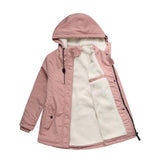 Ava - Wattierte Winterjacke mit Kapuze – Rosa