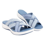 Nora | Konturiertes Fußbett Fußgewölbestütze Sandalen – Blau