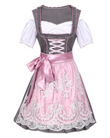 Damen Traditionelles Sommerkleid | Midi Dirndl in Rosa – Rosa