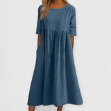 Mina | Hochwertiges elegantes Kleid – Blau