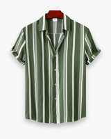 Herren Klassisches Gestreiftes Hemd | Elegant Sommer Hemd – Grün