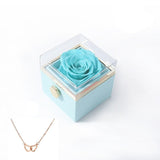 180° Roos Geschenkbox™ | Mit Gravierter Love Kette – Rosa Goldkette