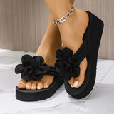 Lorideth – Charmante Sandalen mit Blumenmuster – Schwarz