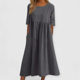 Mina | Hochwertiges elegantes Kleid – Grau