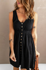 Delia - Button-Down-Kleid – Schwarz