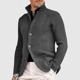 Strickjacke Herren Mit Knöpfen | Elegantes Taschen-Design – Grau