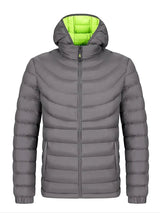 Tom – gefütterte herrenjacke mit stehkragen für herbst und winter – Grau
