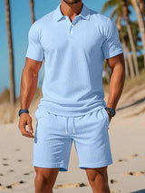 Kelvin - Lässiges Zweiteiliges Sportset – Blau