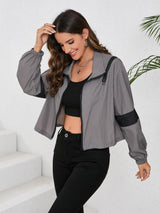 Gudula | Sportliche Windbreaker Jacke – Grau