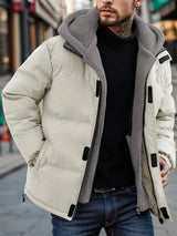 Sep – herren-kapuzenjacke – warme fleecejacke für winter- und outdoor-aktivitäten – Milchig