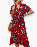 Damen Trendiges Fließendes Kleid | Sommerkleider – Rot