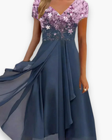 Damen Elegantes Festliches Kleid | Vielseitig – Rosa blau