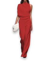 Damen Eleganter Jumpsuit | Festlich Sommer – Rot
