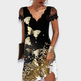 Martine | Premium Elegantes und Bequemes Kleid – Schmetterlinge