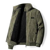 Retro winter sherpa jacke für herren – eisglanz – Grün