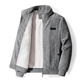 Retro winter sherpa jacke für herren – eisglanz – Grau