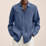 Modernes Herren Langarmhemd – Blau