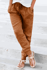 Josephine | Kordelzug Knöchelbündchen Joggerhose – Khaki