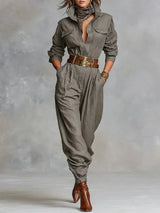 Megan™ - Eleganter Jumpsuit – Grau
