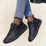 Margreet - Damen Bequeme Orthopädische Sneakers mit Dämpfung – Schwarz