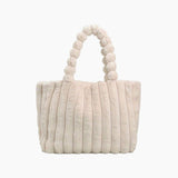 Stilvolle Chunky Schultertasche - Evi – Beige