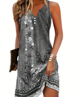Damen Elegantes Ärmelloses Kleid | Mini – Grau