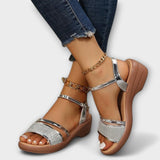 Elmea – Orthopädische Sandalen mit femininer Silhouette – Silber