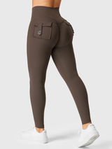 Zerovix | Atmungsaktive Leggings für Damen Sommer Fit – Braun