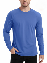 Teraxo | Atmungsaktives Langarmshirt für Herren Winter – Blaugrau