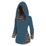 Saymera | lässiger tribal-hoodie – Blau